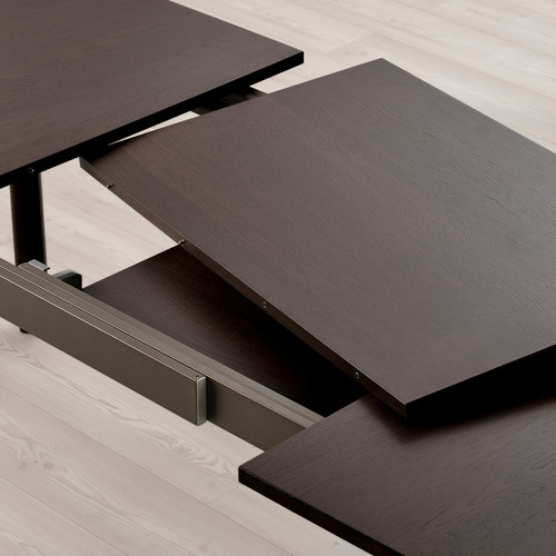 STRANDTORP Extendable table, dark brown brown, 150/205/260x95 cm