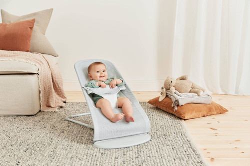 BABYBJÖRN - Bouncer Bliss Soft MESH - Silver/White