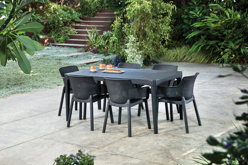 Outdoor Dining Table GIRONA 160 cm, graphite