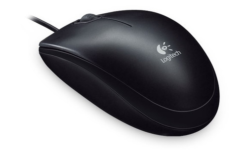 Logitech Wired Optical Mouse B100 OEM 910-00335, black