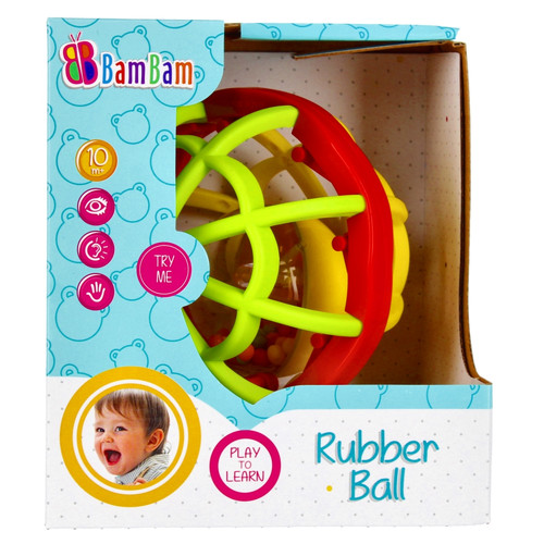 Bam Bam Rubber Ball Toy 10m+