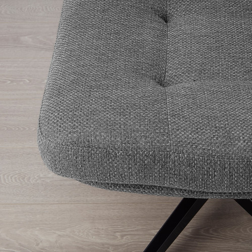 HAVBERG Footstool, Lejde grey/black