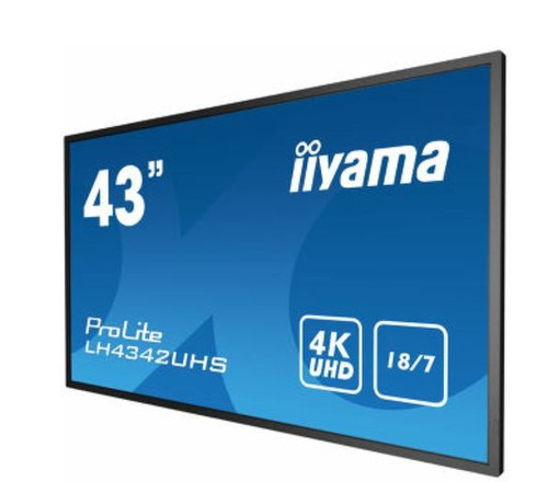 Iiyama 43" Monitor 4K 18/7 SDM IPS LAN PION 500cd/m2 OS8.0 LH4342UHS-B3