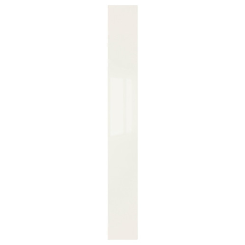 FARDAL Door with hinges, high-gloss white, 25x195 cm