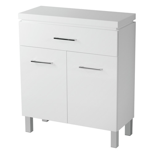 Cersanit Bathroom Storage Cabinet Olivia 70 x 83 x 30 cm, high-gloss white