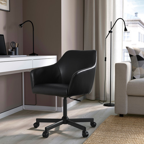 TOSSBERG / MALSKÄR Swivel chair, Grann black/black