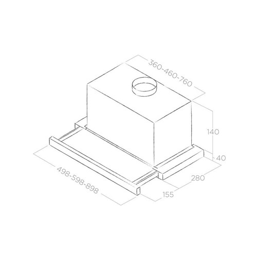 Elica Pull-out Hood 14 LUX BL/A/60