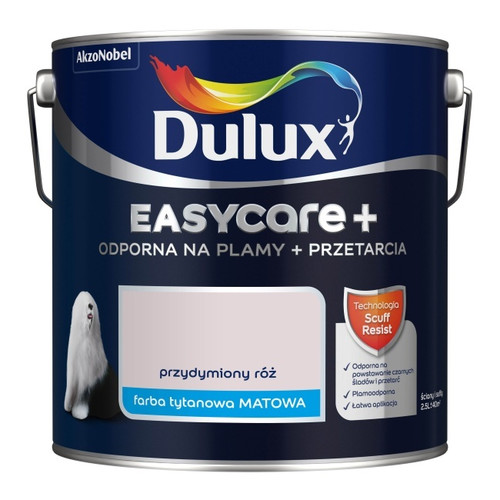 Dulux EasyCare+ Washable Durable Matt Paint 2.5l smoked pink