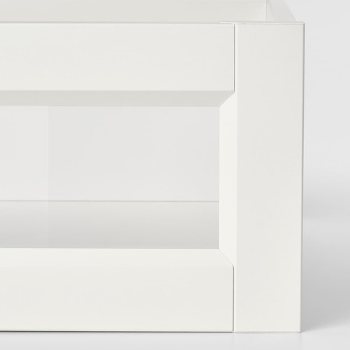 KOMPLEMENT Drawer with framed glass front, white, 75x58 cm