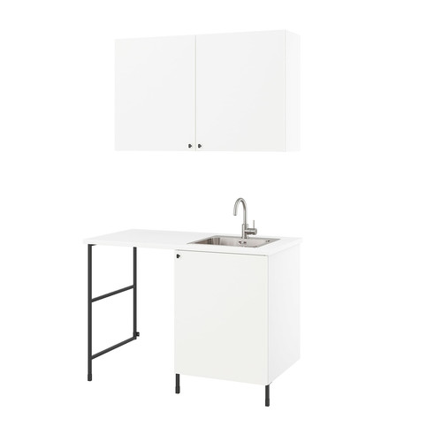 ENHET Laundry, anthracite/white, 121.5x63.5x87.5 cm