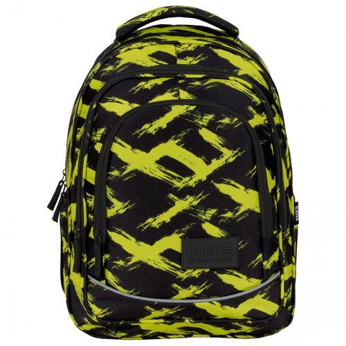 School Backpack 30x42x20 Lime Pattern