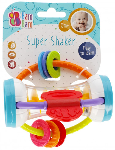 Bam Bam Rattle Super Shaker, assorted colours, 0m+