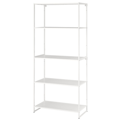 JOSTEIN Shelving unit, in/outdoor/metal white, 81x40x180 cm