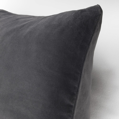 SANELA Cushion cover, dark grey, 65x65 cm