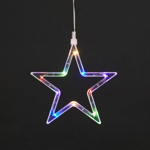 Christmas Stars 3 LED Window Decoration, multicolour, battery-operated