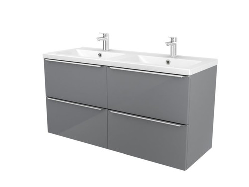 GoodHome Hanging Basin Cabinet Imandra 120 cm, grey