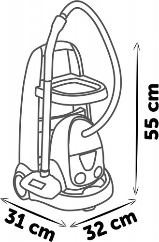 Smoby Cleaning Trolley & Vacuum Cleaner Playset 3+