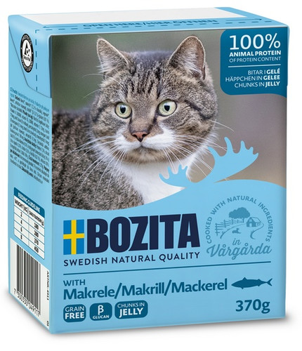 Bozita Feline Cat Wet Food Mackerel in Jelly 370g