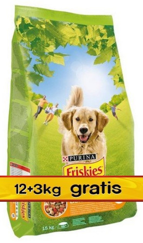 Friskies Dog Food Adult Balance Chicken & Vegetables 15kg (12+3)