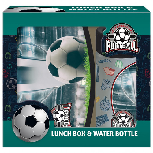 School Set Lunch Box & Water Bottle Football