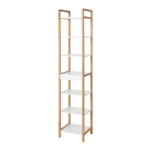 GoodHome Nantua Natural & white Oak Shelving