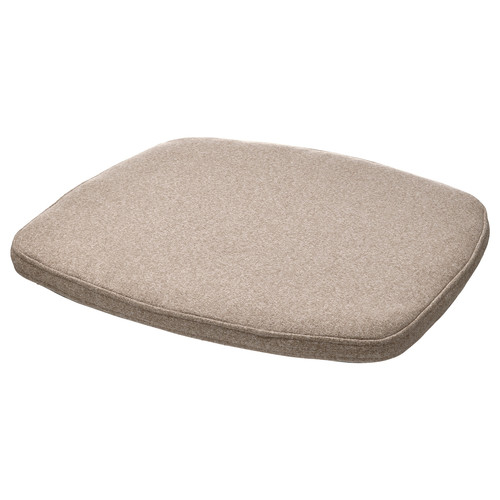 ÄLVGRÄSMAL Chair pad, beige, 32.6/31.3x33x3 cm