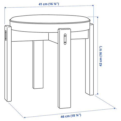 HOLMSJÖ Stool, beech/Jonsbyn black