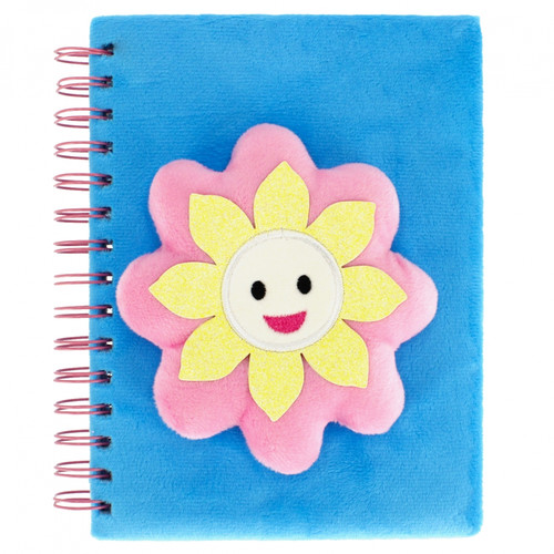 Plush Spiral Notebook Flower