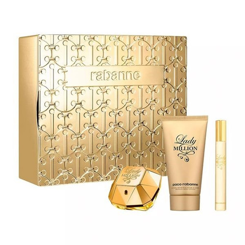 PACO RABANNE Gift Set Lady Million - Eau de Parfum 80ml + 10ml, Body Lotion 100ml