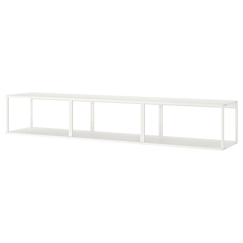 PLATSA Wall storage, white, 240x40x40 cm