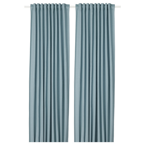 TIBAST Curtains, 1 pair, blue, 145x300 cm