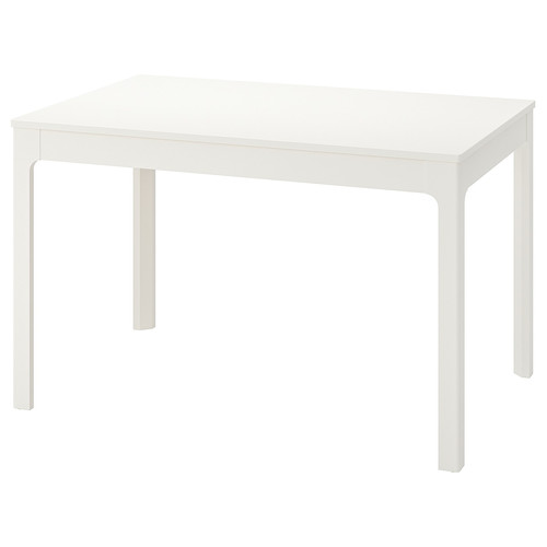 EKEDALEN Extendable table, white, 120/180x80 cm