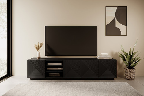 TV Cabinet Asha 200 cm, matt black