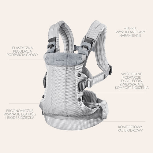 BABYBJORN - Baby Carrier Harmony 3D Mesh, Anthracite 0-36m