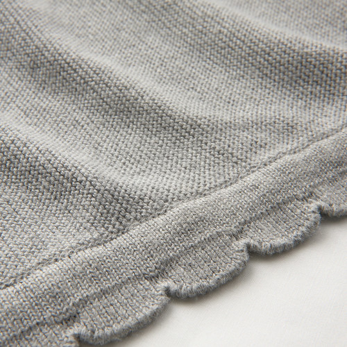 LEN Blanket, knitted/grey, 70x90 cm