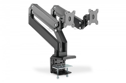 Digitus Dual Monitor Mount with Gas Spring and Clamp Mount 15-35"