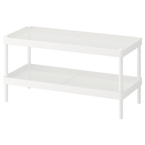 MACKAPÄR Shoe rack, white, 78x32x40 cm