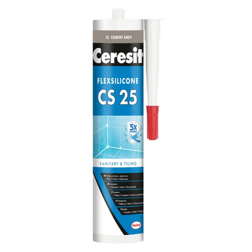 Ceresit Sanitary Flexsilicone CS 25 280ml cement grey