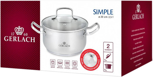 Gerlach Pot with Lid Simple 2.5 l, 20 cm