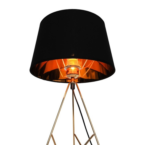 GoodHome Table Lamp Daitree E27, brown-black