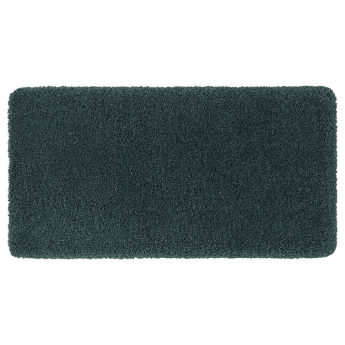 ALMTJÄRN Bathroom rug, grey-turquoise, 60x120 cm