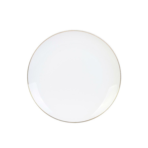 Plate Pearl Gold 20cm, white