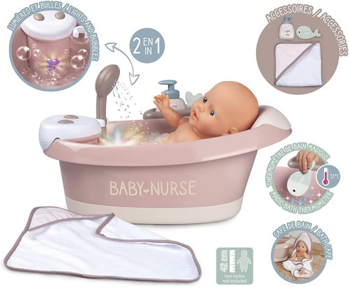 Smoby Baby Nurse Balneo Bath for Dolls 3+