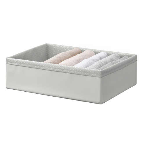 BAXNA Organiser, grey, white, 26x34x10 cm