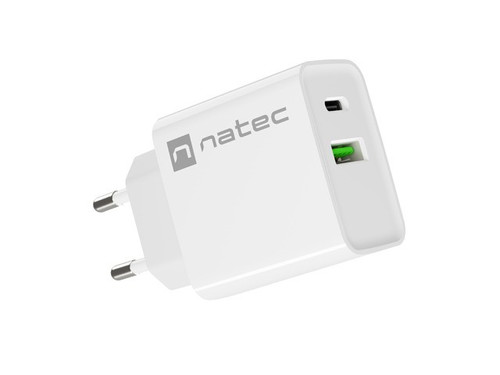 Natec USB Charger Ribera EU Plug 1x USB-A USB-C