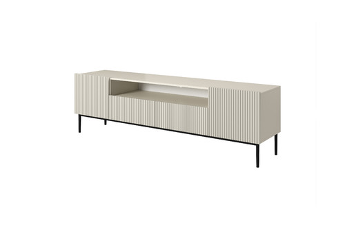 TV Cabinet Nicole 200cm, cashmere/black legs