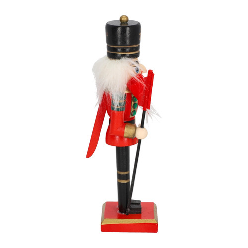 Nutcracker Christmas Decoration 15cm, red/cap