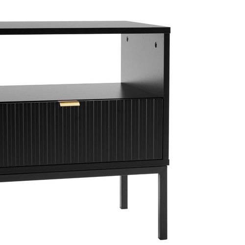 Nightstand Bedside Table Lamello, black