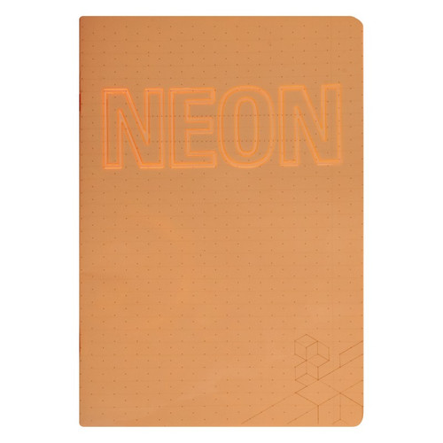 Notebook A4 42 Pages Squared PP Cover Neon 10pcs, assorted colours