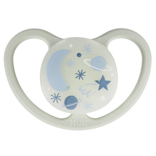 NUK Soother Pacifier Space Night 2pcs 0-6m, pink/grey
